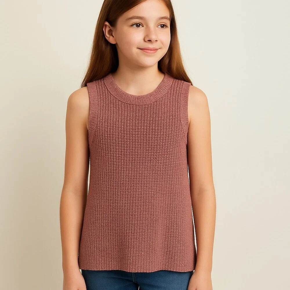 Ella Moss Sweater Vest Marge Multicolor Knit Sleeveless Long Juniors XXL